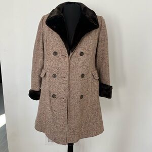 Vintage brown lined coat